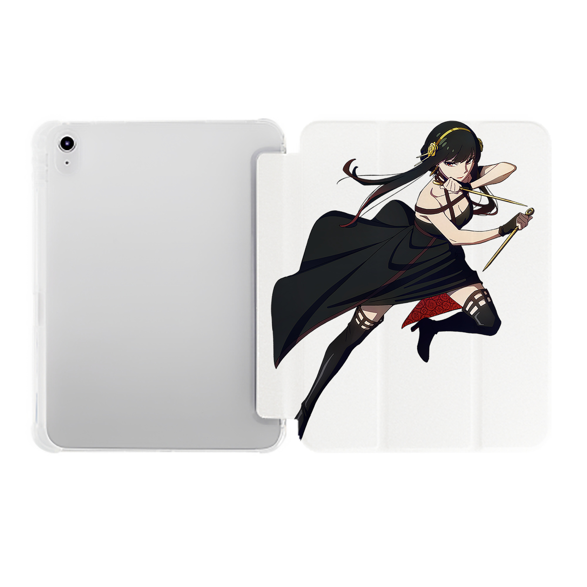 （画像用） SPY×FAMILY间谍家家酒 IPad ケース ペン収納付き 三つ折りスタンド PUレザー×シリコン 対応機種9.5/10.5/10.9インチ